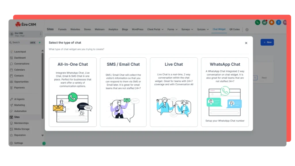 EireCRM - Live Chat Integration