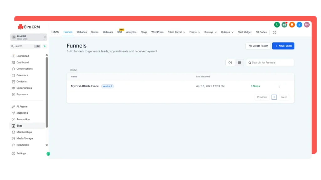 EireCRM Features